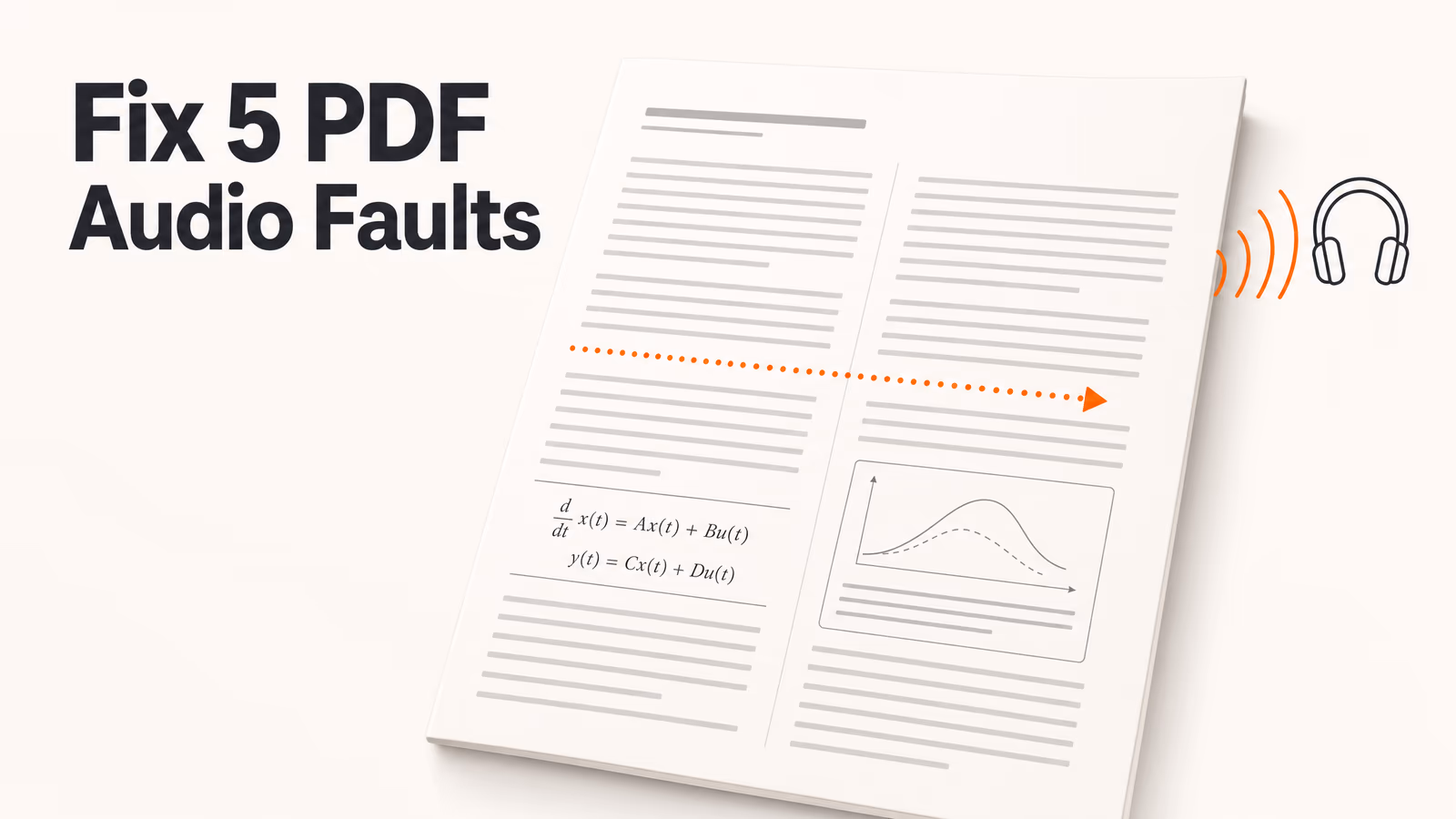 Why academic paper PDFs break text-to-speech and how to fix each fault