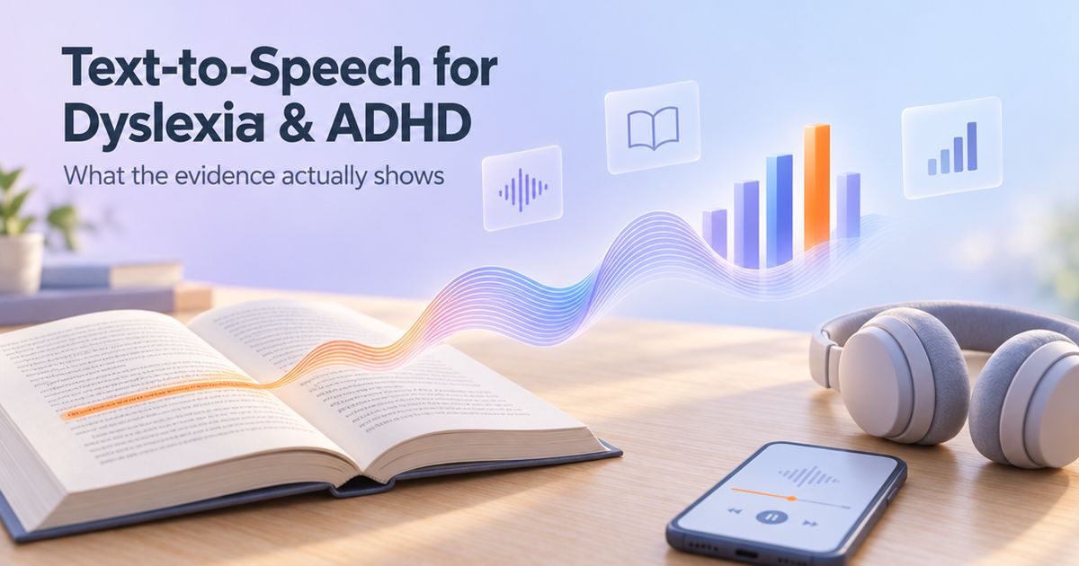Text-to-Speech for Dyslexia and ADHD: 2026 Guide | ReadLoudly